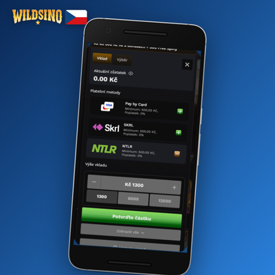 E-peněženky Skrill, Neteller a Jeton pro rychlý vklad na Wildsino