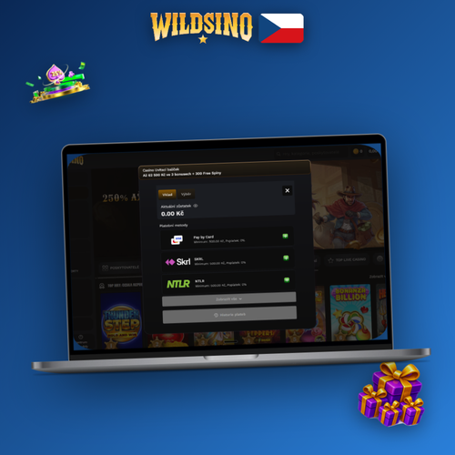 Wildsino vklad přes karty, e-peněženky a kryptoměny na notebooku a mobilu